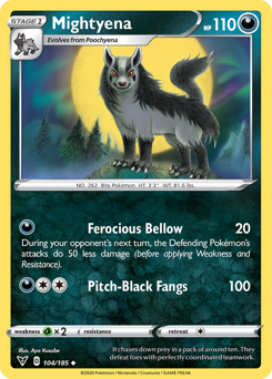 Mightyena (104/185) [Sword & Shield: Vivid Voltage] - PokeCharles PokeStore