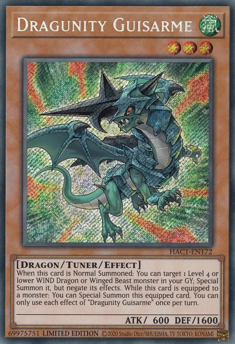 Dragunity Guisarme [HAC1-EN172] Secret Rare - PokeCharles PokeStore