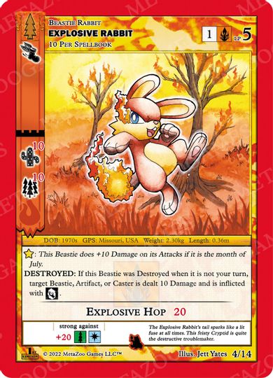 Explosive Rabbit [Cryptid Nation: Wilderness First Edition Theme Deck]