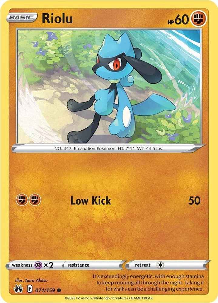 Riolu (071/159) [Sword & Shield: Crown Zenith] - PokeCharles PokeStore
