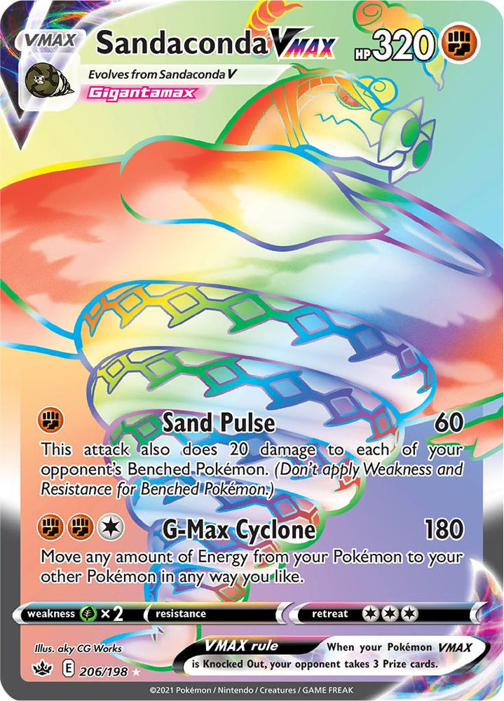 Sandaconda VMAX (206/198) [Sword & Shield: Chilling Reign] - PokeCharles PokeStore