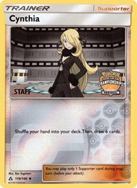 Cynthia (119/156) (Staff Regional Championship Promo) [Sun & Moon: Ultra Prism] - PokeCharles PokeStore