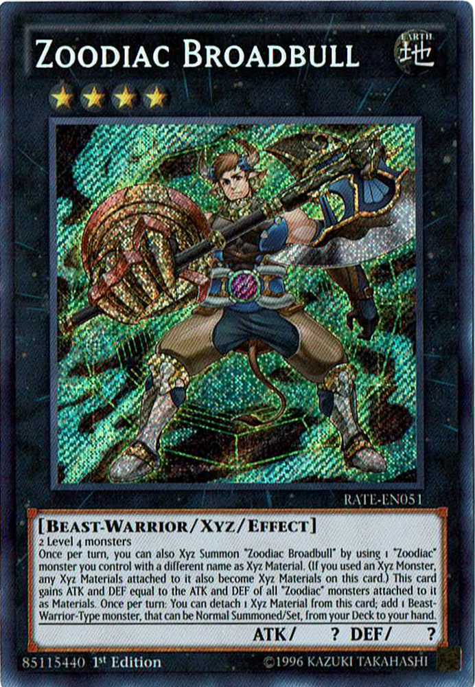 Zoodiac Broadbull [RATE-EN051] Secret Rare - PokeCharles PokeStore