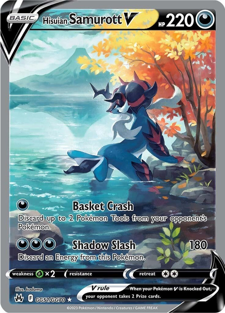 Hisuian Samurott V (GG51/GG70) [Sword & Shield: Crown Zenith] - PokeCharles PokeStore