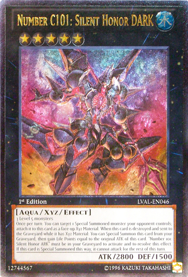 Number C101: Silent Honor DARK [LVAL-EN046] Ultimate Rare - PokeCharles PokeStore