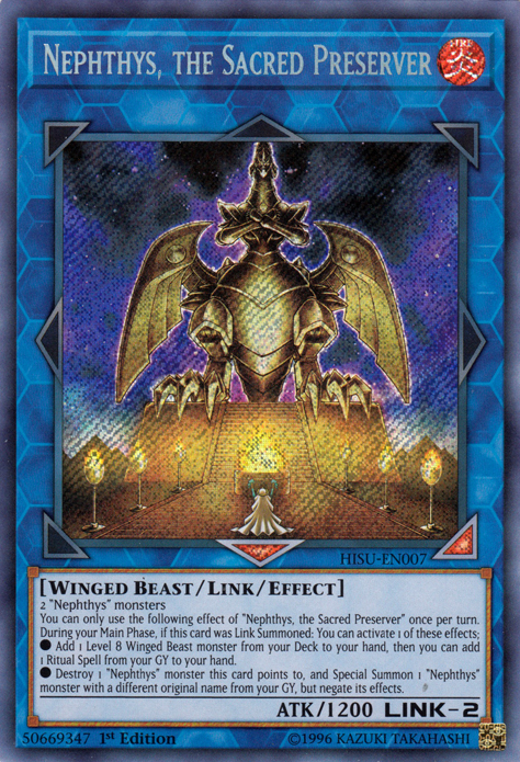 Nephthys, the Sacred Preserver [HISU-EN007] Secret Rare - PokeCharles PokeStore