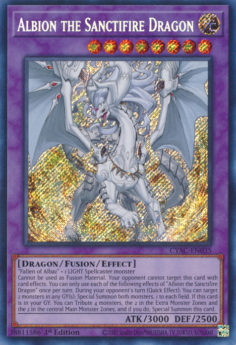 Albion the Sanctifire Dragon [CYAC-EN035] Secret Rare - PokeCharles PokeStore