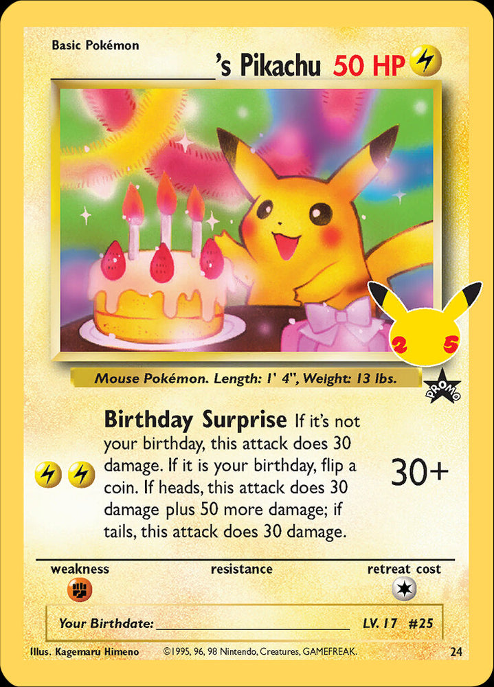 _____'s Pikachu (24) [Celebrations: 25th Anniversary - Classic Collection] - PokeCharles PokeStore