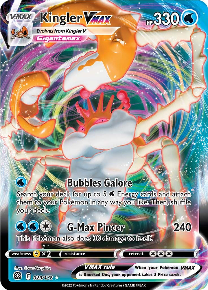 Kingler VMAX (029/172) [Sword & Shield: Brilliant Stars] - PokeCharles PokeStore