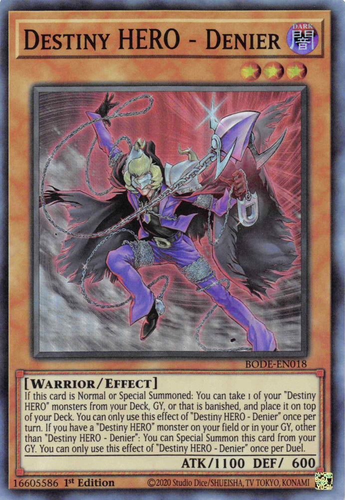 Destiny HERO - Denier [BODE-EN018] Super Rare - PokeCharles PokeStore