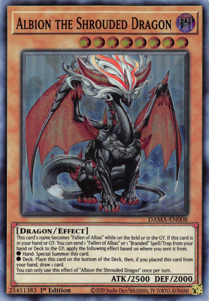 Albion the Shrouded Dragon [DAMA-EN008] Super Rare - PokeCharles PokeStore