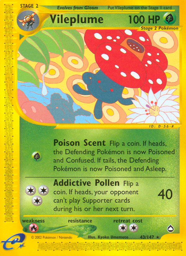 Vileplume (43/147) [Aquapolis] - PokeCharles PokeStore