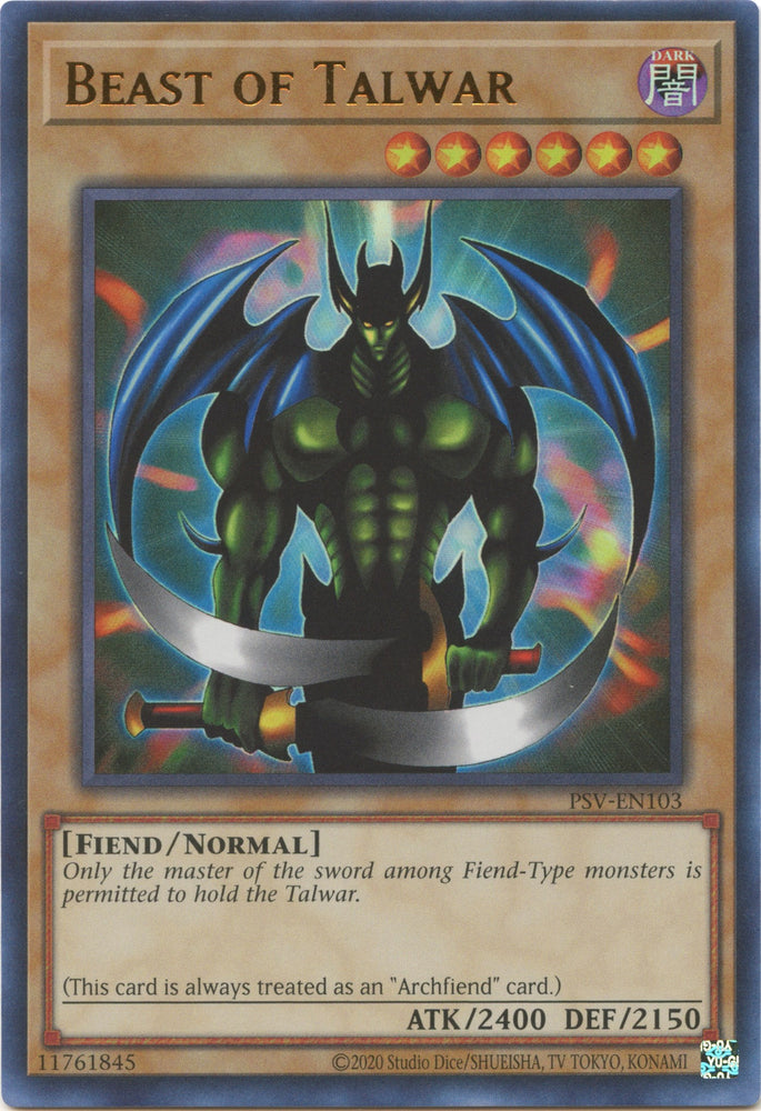 Beast of Talwar (25th Anniversary) [PSV-EN103] Ultra Rare - PokeCharles PokeStore