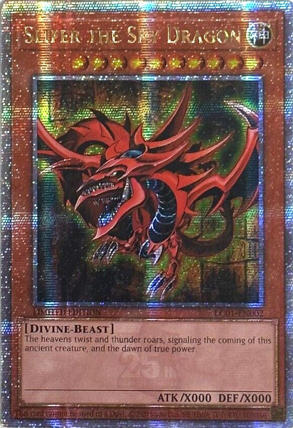 Slifer the Sky Dragon (25th Anniversary) [LC01-EN002] Quarter Century Secret Rare - PokeCharles PokeStore