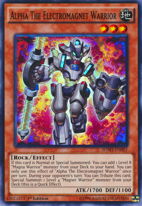 Alpha The Electromagnet Warrior [SDMY-EN001] Super Rare - PokeCharles PokeStore