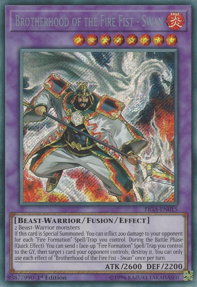 Brotherhood of the Fire Fist - Swan [FIGA-EN015] Secret Rare - PokeCharles PokeStore