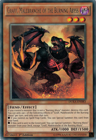 Graff, Malebranche of the Burning Abyss [DUEA-EN083] Rare - PokeCharles PokeStore