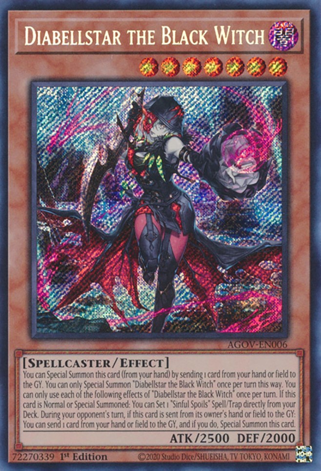 Diabellstar the Black Witch [AGOV-EN006] Secret Rare - PokeCharles PokeStore
