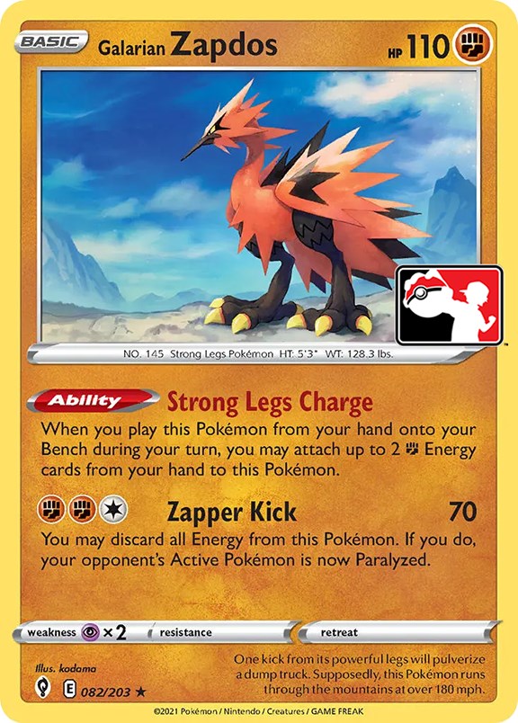 Galarian Zapdos (082/203) [Prize Pack Series One] - PokeCharles PokeStore