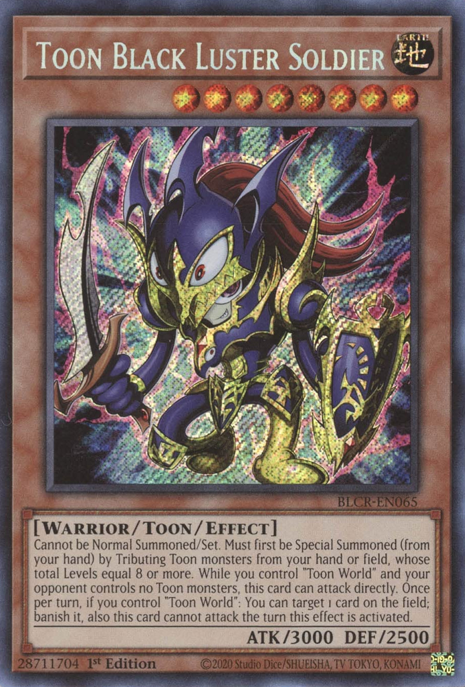 Toon Black Luster Soldier [BLCR-EN065] Secret Rare - PokeCharles PokeStore