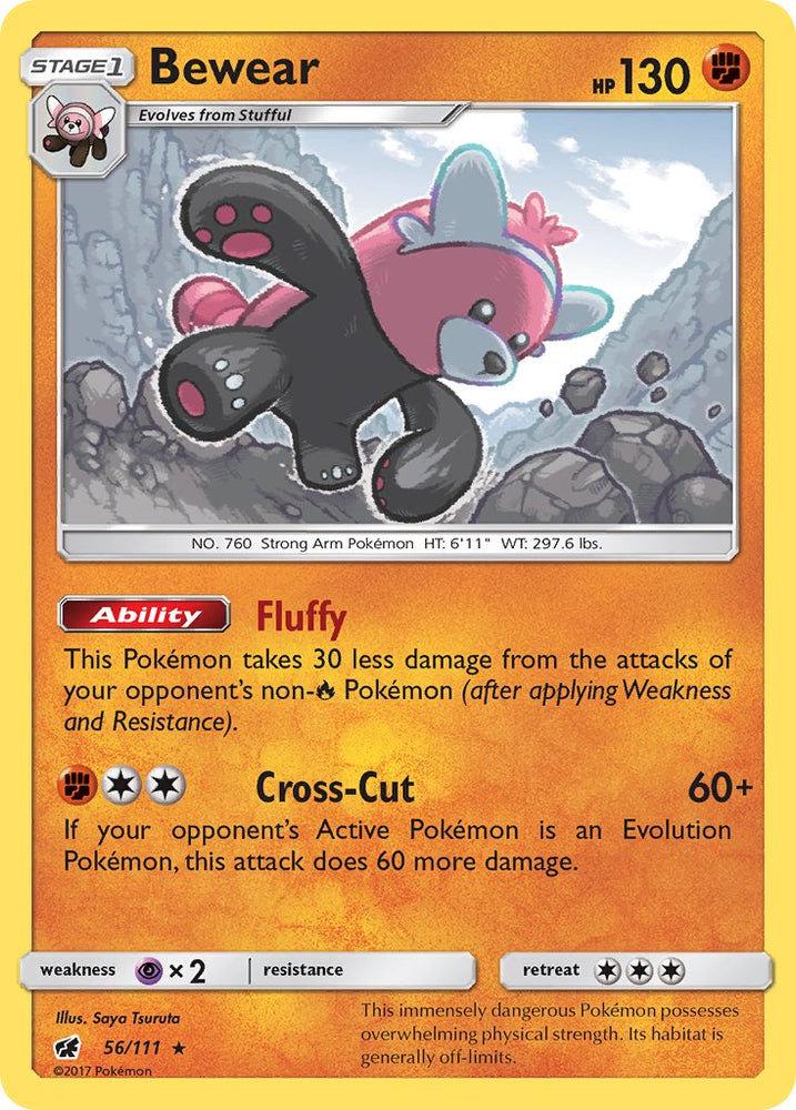 Bewear (56/111) (Prerelease Kit Exclusive) (Theme Deck Exclusive) [Sun & Moon: Crimson Invasion] - PokeCharles PokeStore