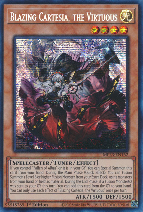 Blazing Cartesia, the Virtuous [MP23-EN162] Prismatic Secret Rare - PokeCharles PokeStore