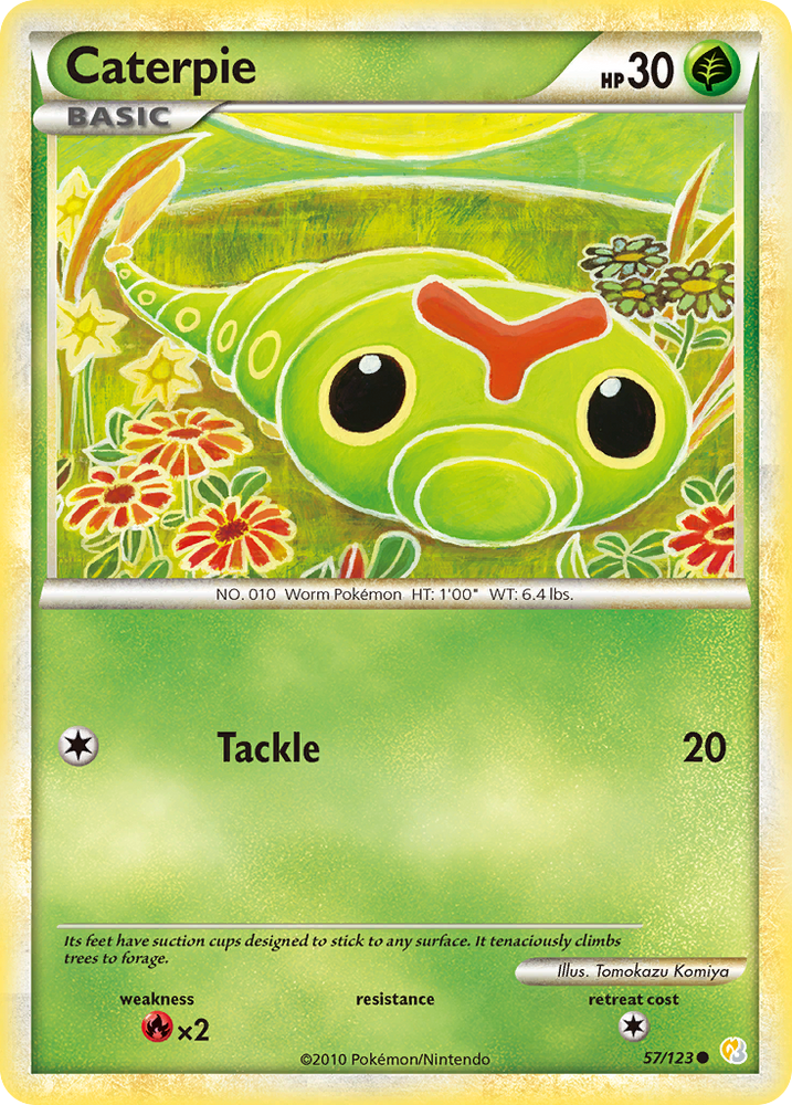 Caterpie (57/123) [HeartGold & SoulSilver: Base Set] - PokeCharles PokeStore