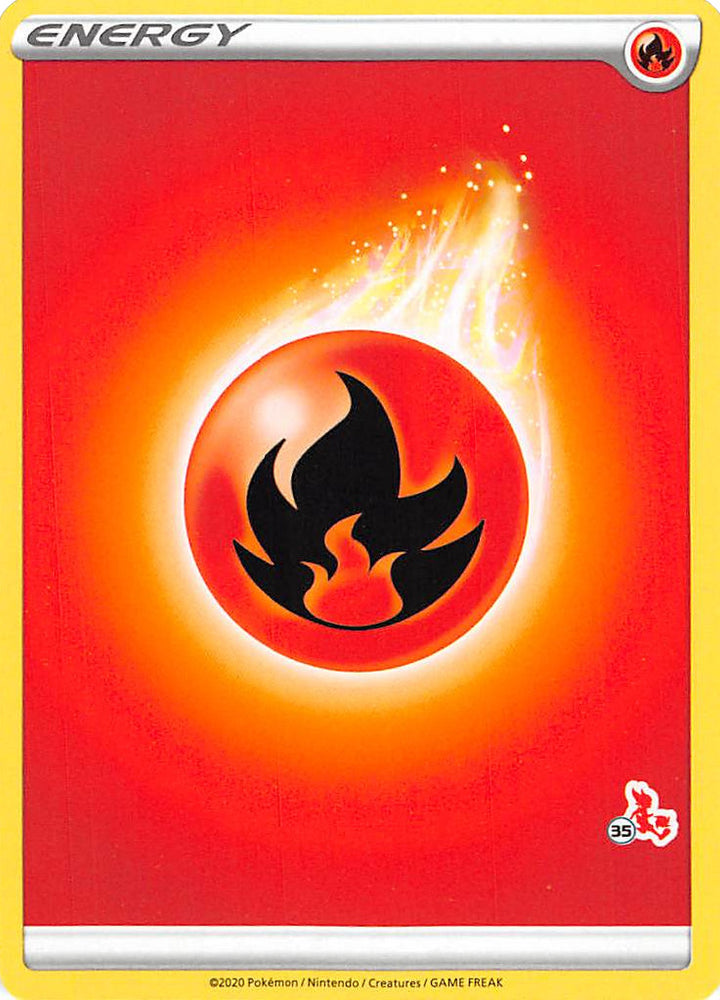 Fire Energy (Cinderace Stamp #35) [Battle Academy 2022] - PokeCharles PokeStore