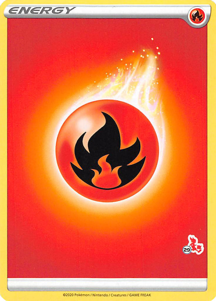 Fire Energy (Cinderace Stamp #29) [Battle Academy 2022] - PokeCharles PokeStore