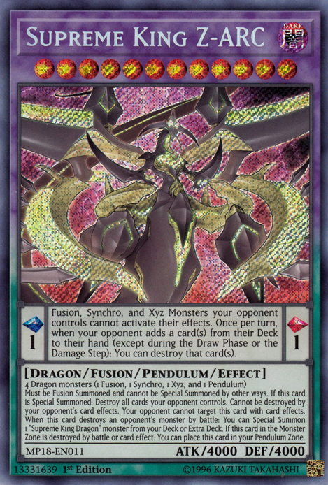 Supreme King Z-ARC [MP18-EN011] Secret Rare - PokeCharles PokeStore