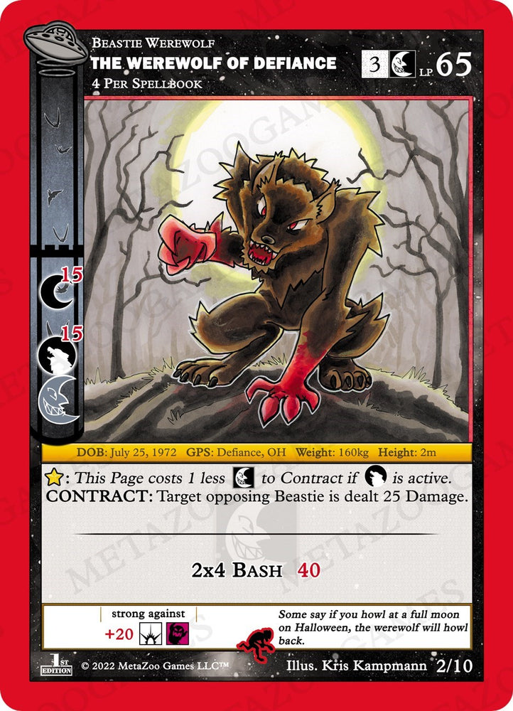 The Werewolf Of Defiance [Cryptid Nation: UFO First Edition Release Event Deck]