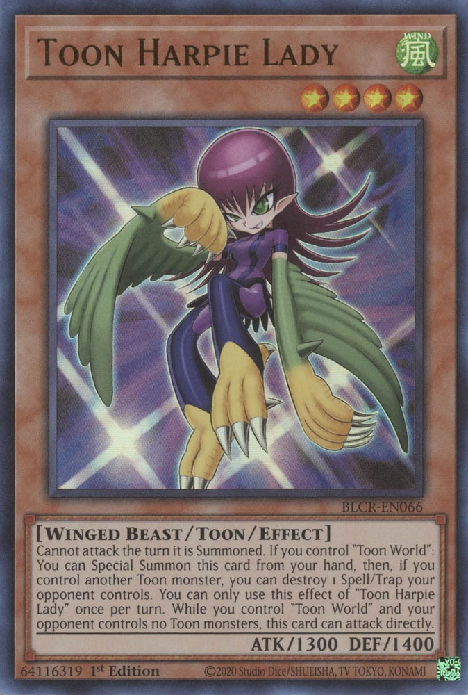 Toon Harpie Lady [BLCR-EN066] Ultra Rare - PokeCharles PokeStore
