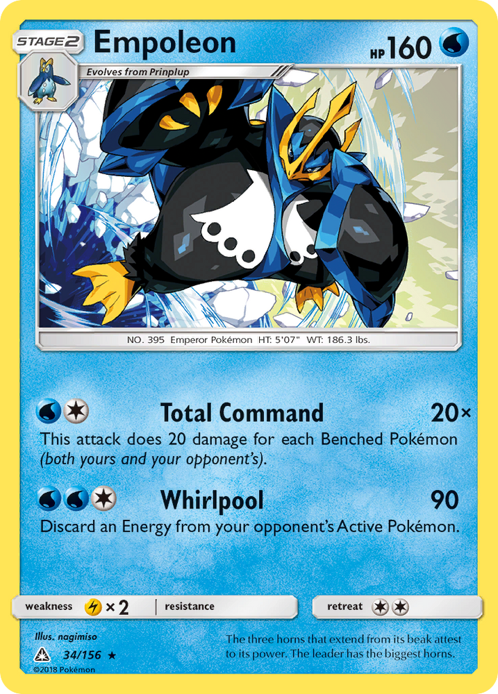 Empoleon (34/156) [Sun & Moon: Ultra Prism] - PokeCharles PokeStore