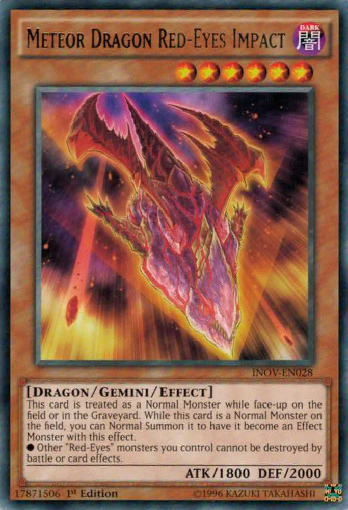 Meteor Dragon Red-Eyes Impact [INOV-EN028] Rare - PokeCharles PokeStore
