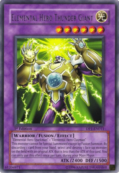 Elemental Hero Thunder Giant [DP1-EN011] Rare - PokeCharles PokeStore