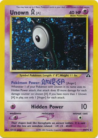 Unown [A] (14/75) [Neo Discovery Unlimited] - PokeCharles PokeStore