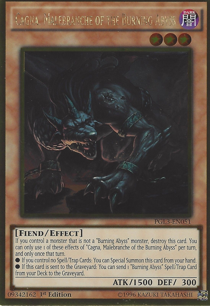 Cagna, Malebranche of the Burning Abyss [PGL3-EN051] Gold Rare - PokeCharles PokeStore