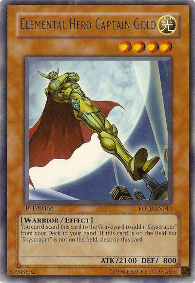 Elemental Hero Captain Gold [FOTB-EN014] Ultra Rare - PokeCharles PokeStore