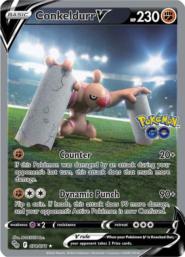 Conkeldurr V (074/078) [Pokémon GO] - PokeCharles PokeStore
