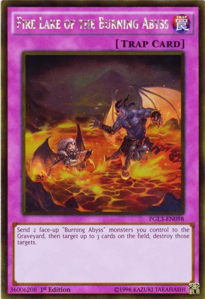 Fire Lake of the Burning Abyss [PGL3-EN098] Gold Rare - PokeCharles PokeStore