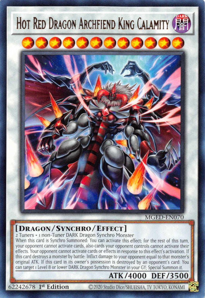 Hot Red Dragon Archfiend King Calamity [MGED-EN070] Rare - PokeCharles PokeStore