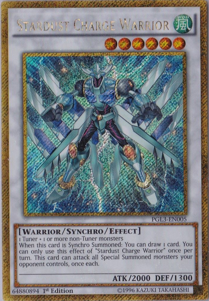 Stardust Charge Warrior [PGL3-EN005] Gold Secret Rare - PokeCharles PokeStore