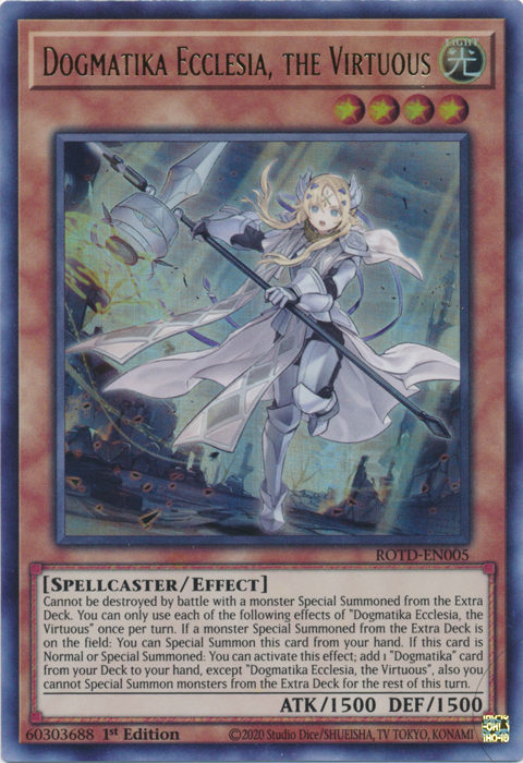 Dogmatika Ecclesia, the Virtuous [ROTD-EN005] Ultra Rare - PokeCharles PokeStore