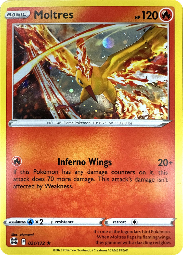 Moltres (021/172) (Cosmos Holo) [Sword & Shield: Brilliant Stars] - PokeCharles PokeStore