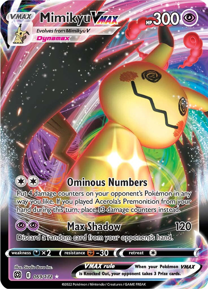 Mimikyu VMAX (069/172) [Sword & Shield: Brilliant Stars] - PokeCharles PokeStore