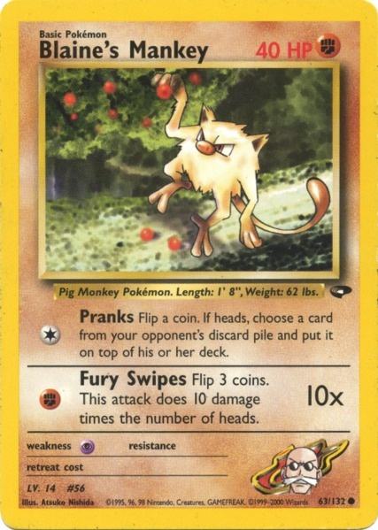 Blaine's Mankey (63/132) [Gym Challenge Unlimited] - PokeCharles PokeStore