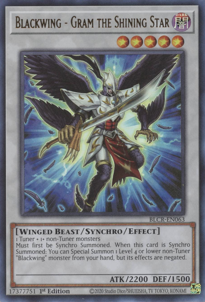 Blackwing - Gram the Shining Star [BLCR-EN063] Ultra Rare - PokeCharles PokeStore