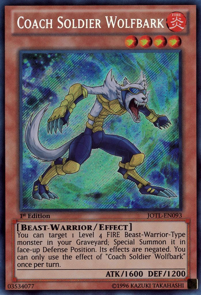 Coach Soldier Wolfbark [JOTL-EN093] Secret Rare - PokeCharles PokeStore