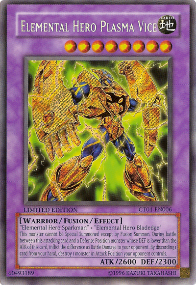 Elemental Hero Plasma Vice [CT04-EN006] Secret Rare - PokeCharles PokeStore