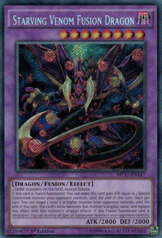 Starving Venom Fusion Dragon [MP17-EN147] Secret Rare - PokeCharles PokeStore